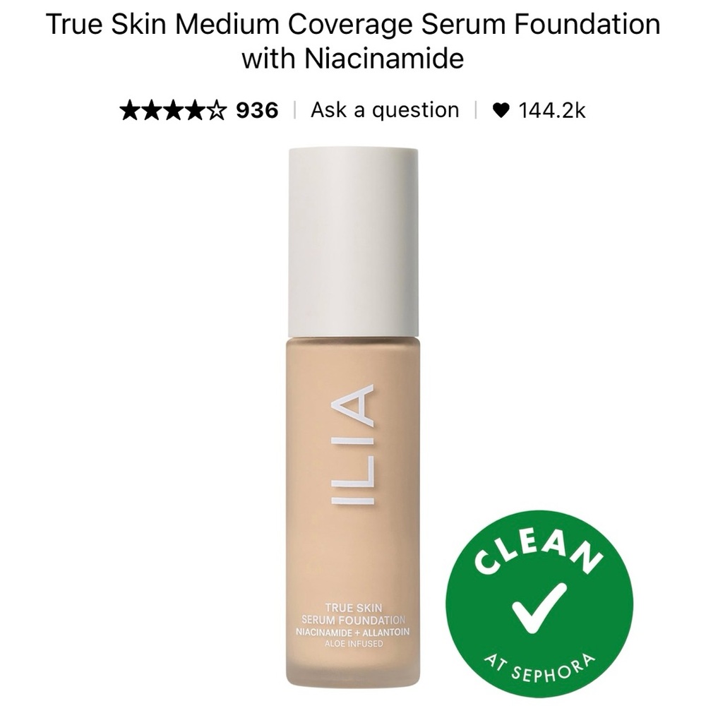 ILIA True Skin Medium Coverage Serum Foundation - Mallorca SF1.5